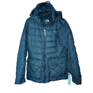 The North Face Goose Down Ski Jacket Women's‎ Med 550 Black Lined Cinched Hood